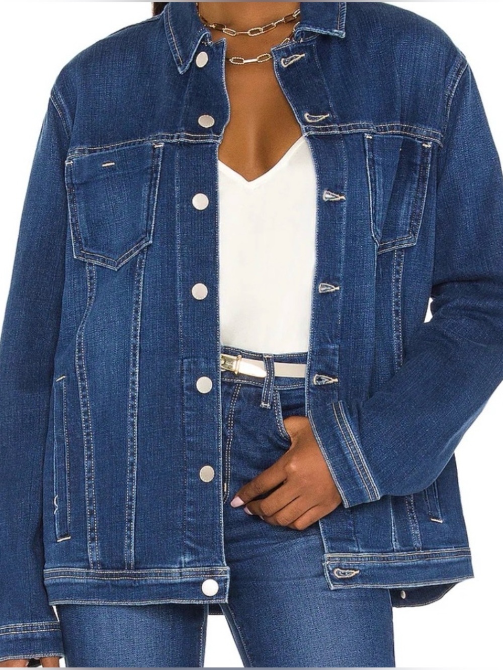 L'Agence Mack Denim Oversized Jacket
